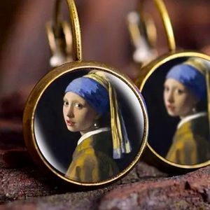 Vintage Earrings  Based on the painting “Girl With A Pearl Earring”